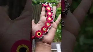 Mirror choker jewellery making for navratri #diy #youtubeshorts #shorts #mirrorjewellery #handmade