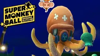 I Jumped On Top Of An Octopus!  Super Monkey Ball Banana Blitz HD Nintendo Switch Part 5