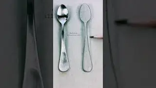 How to draw a spoon easy step by step || pencil drawing tutorial #short #shorts #art #drawing #spoon