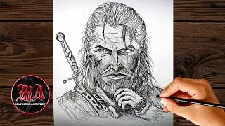 Drawing Geralt of Rivia Like a PRO! (Hyper-Realistic Witcher Portrait) | Full Tutorial