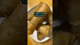 Sweet Rice Ube with Cheese Turon #cooking #crispy #food #snacks #sweetrice #turon #homemade #shorts