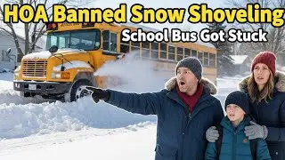 HOA Banned Snow Shoveling Before 8 AM, So Their School Bus Got Stuck