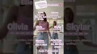 Nickname Ideas! //☆: Olivia #fypシ #edit #nicknames