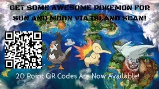 20 Point QR Codes are Now Available for Pok&eacute;mon Sun and Moon!