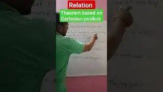 Theorem based on Cartesian Product ll Basic concept of Relation ll Jharkhand TET Exam 2023#jssctet