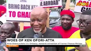 Woes of Ofori-Atta: Arise Ghana pickets U.S. Embassy, demands extradition of Former Finance Minister