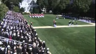 USMC Commandant's Change Of Command Ceremony - Color Guard faint