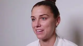 Alex Morgan speaks at the USWNT Press Conference