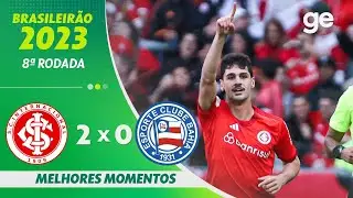 INTERNACIONAL 2 X 0 BAHIA | MELHORES MOMENTOS | 8&ordf; RODADA BRASILEIR&Atilde;O 2023 | ge.globo