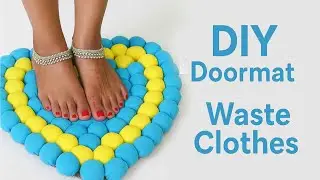 DIY Doormat from Waste Clothes | Easy Recycling Craft Idea
