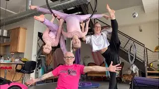 Circus family aerial tricks train with us!!!