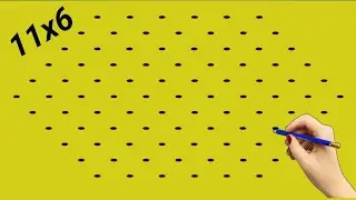 11x6 easy muggulu #beginnersrangoli #virak#youtube##simplerangoli#easy#daily#rangolidrawing#