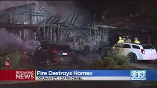 Two-Alarm Fire Destroys Duplexes In Carmichael