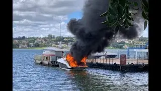 V&iacute;deo: explos&atilde;o de lancha no Lago