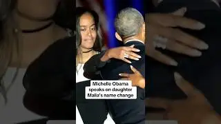 Michelle Obama addresses her daughter Malia dropping her last name #shorts