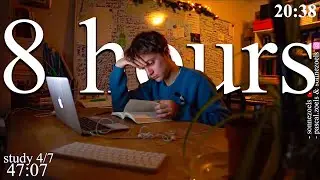 LIVE | 8-HOUR study with me 📚⛈️ rain sounds & pomodoro timer 60 & 10