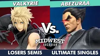 Midwest Arcadian 6 Losers Semis - VALKYRIE (Cloud) Vs. abezuraa (Kazuya) SSBU Ultimate Tournament