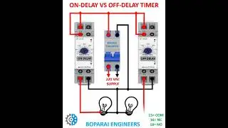 ON DELAY VS OFF DELAY TIMER #timer #automation #delay #electronics #electrical #controlcircuit #mcb