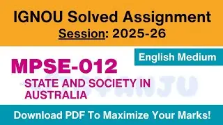 IGNOU MPSE 012 Solved Assignment 2025-26 English Medium