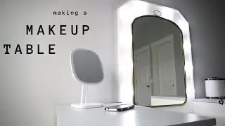 DIY MakeUp Vanity Table w/ Wireless CHARGING!
