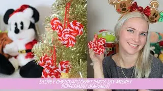 Disney Christmas Craft Party: How to Make a Mickey Peppermint Ornament (EASY Christmas DIY)
