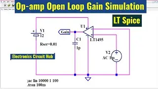 Op Amp Open Loop Gain Simulation using ltspice