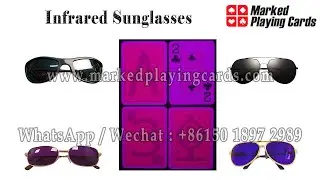 Infrared Sunglasses for Marked Cards in Poker Games