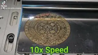 Test engraving a design before I engrave on a minimalist wallet with a 100 watt MOPA Fiber Laser.