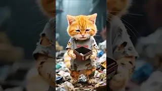 The poor cat 😭. #cat #cartoon #ai #adorable #cuteanimals