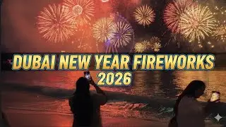 Stunning New Year Fireworks at Dubai Blue Waters Island | A Spectacular Celebration!