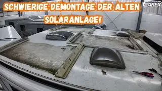 Schwierige Demontage der alten Solaranlage!