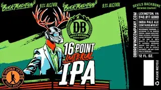 16 Point Imperial IPA from Devils Backbone Brewing