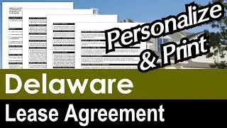 Delaware Lease Agreement for Rental Property
