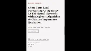 Short-Term Load Forecasting Using EMD-LSTM Neural Networks with a Xgboost Algorithm f... | RTCL.TV
