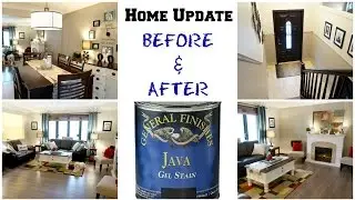 Home Update Before and After - Gel Staining Wood