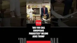 Meloni Asks Trump If He Called Europeans 'Parasites' In Front Of Reporters; Stumped US&nbsp;Pres.&nbsp;Says...