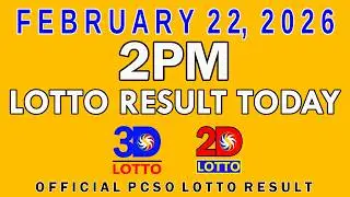 2pm Lotto Result Today Swertres Ez2 PCSO February 22 2026