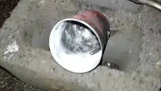 Melting down Zinc in a soup can