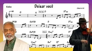 Deixar voc&ecirc; Gilberto Gil | Partitura Violino MPB #pretagil