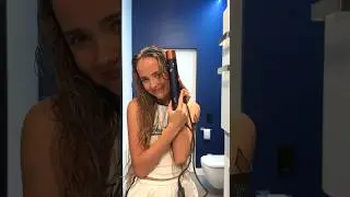 Выпрямляюсь Дайсоном✨Trying the new Dyson Airwrap on Long Curly Hair #dyson #hairstyle #tiktok
