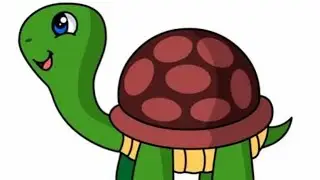 как нарисовать пошагово черепаху/how to draw a turtle