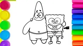 SPONGEBOB AND PATRICK STAR DRAWING |  HOW TO DRAW SPONGEBOB AND PATRICK STAR DRAWING FOR KIDS