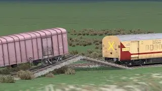 INDIAN FRIEGHT ( MAALGADI ) COUPLING YELLOW ICF COACHES AT BUMPY RISKY TRACKS - TRAIN SIMULATOR 2025