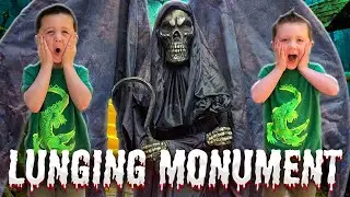 Party City 2023 Lunging Monument | Unbox Setup Halloween Animatronic | Jump Scare | Halloween City