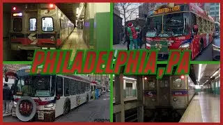 Downtown Philadelphia Love Park Christmas Bus Display And Suburban Station Railfanning Vlog Type Vid