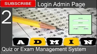 2. Quiz or Exam Management System in java - Login Admin Page (JFrame, Mysql Database, Netbeans IDE)