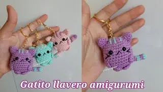 Gatito llavero amigurumi tejido a crochet