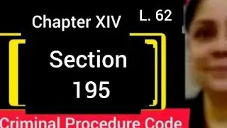 Section 195 | CrPC |  Prosecution for contempt of lawful authority    | Chapter XIV #crpc