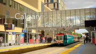 🇨🇦 ASMR 🎧 Binaural City Sounds | Slow Living Calgary Canada | Aesthetic Vlog | Fujifilm X-T5