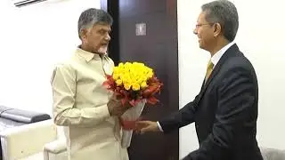 SRI DAMODAR GOUTAM SAWANG, IPS MET AP CM AT CAMP OFFICE ON 12072018